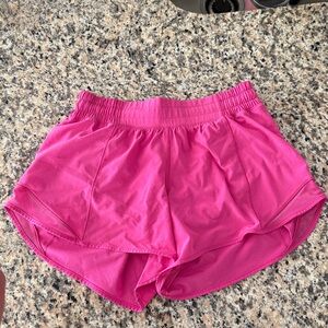 Lululemon Athletica Hotty Hot low-rise 4” Pink Shorts